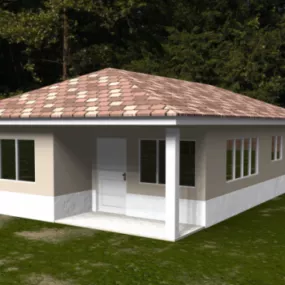 Tiles Country House 3d model