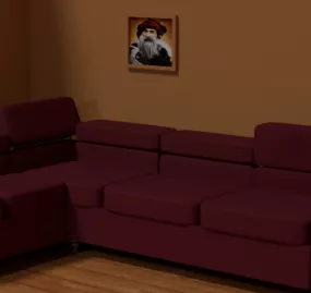 Leather Sofa Furniture 3d model