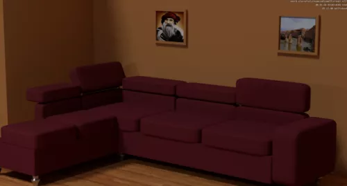 Leather Sofa Furniture 3d model Leather Sofa Furniture 3d model