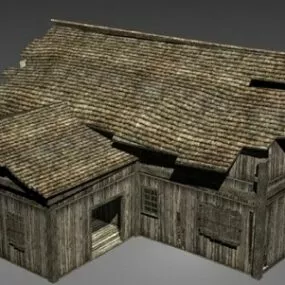 Wood House Outskirts 3d model