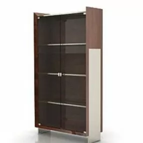 Wooden Bookcase Furniture 3d model