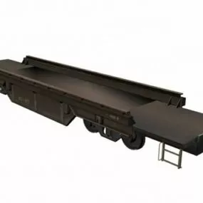 Train Flatcar 3d model