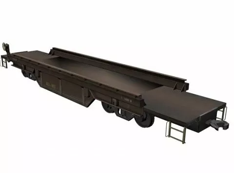 Red Train Caboose 3d model