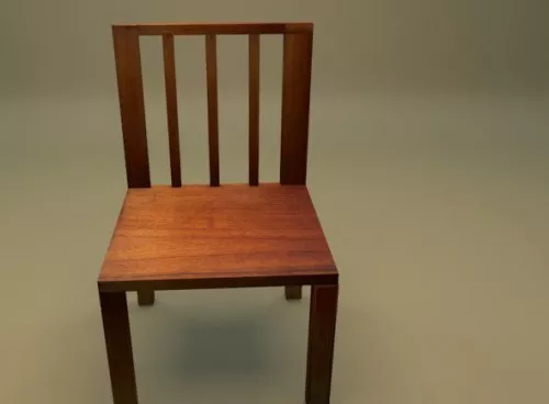 Asia Wood Chair 3d model Asia Wood Chair 3d model