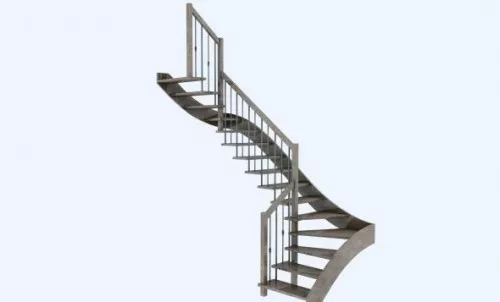 European Stone Handrail Column 3d model