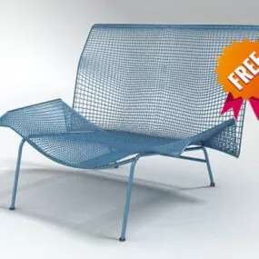 Metal Wire Modern Armchair 3d model