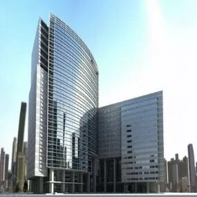 Skyscraper Exterior Scene 3d model