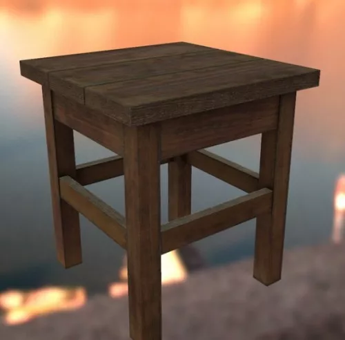 Simple Old Wooden Chair 3d model Simple Old Wooden Chair 3d model