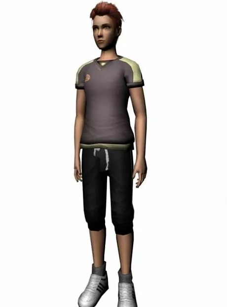Character Boy Runing 3d model