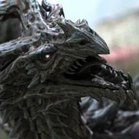 Mô hình 3d nhân vật rồng Alduin hoạt hình