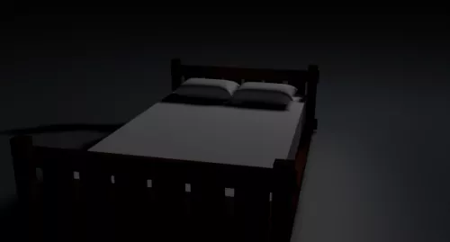 Simple Bed 3d model Simple Bed 3d model