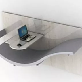 Futuristic Curved Armchair 3d model