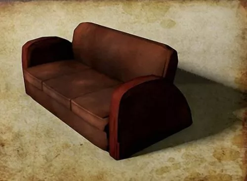Leather Couch Armchair 3d model Leather Couch Armchair 3d model