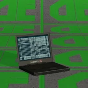 Umbrella Laptop 3d model