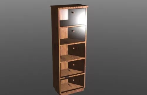 Wooden Drawer 3d model Wooden Drawer 3d model