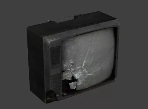 Old Tv Smashed 3d model Old Tv Smashed 3d model