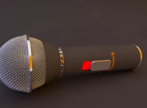 Handheld Microphone 3d model