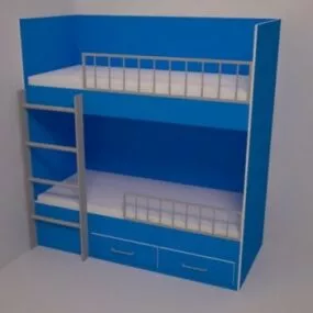 Modern Bunk Bed 3d model