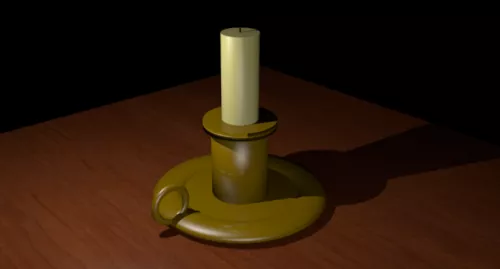 Vintage Scroll Feather With Book 3d model