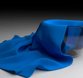 Glass Bowl With Cloth 3d model