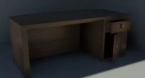 Office Wooden Table Furniture 3d model Office Wooden Table Furniture 3d model