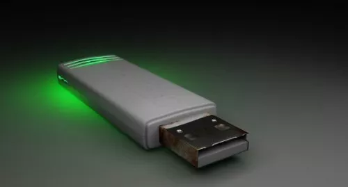 Black Kingston Flash Drive 3d model