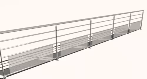 Steel Forging Railing 3d model