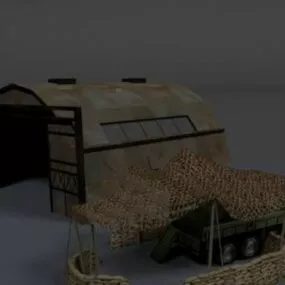 Military Landscape Scene 3d model