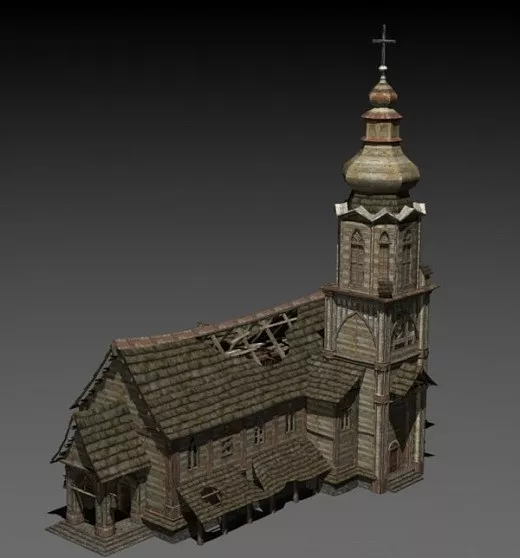 Abandoned House Scene 3d model