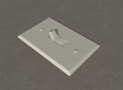 Electric Switch Round Button 3d model