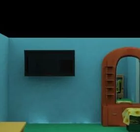 Small Interior Room Scene 3d model