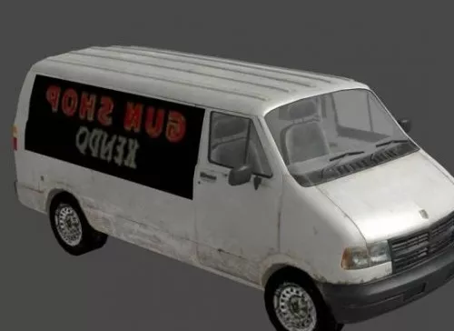 Abandoned Van Shell 3d model