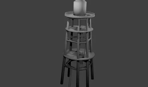 Old Tower Water 3d model Old Tower Water 3d model