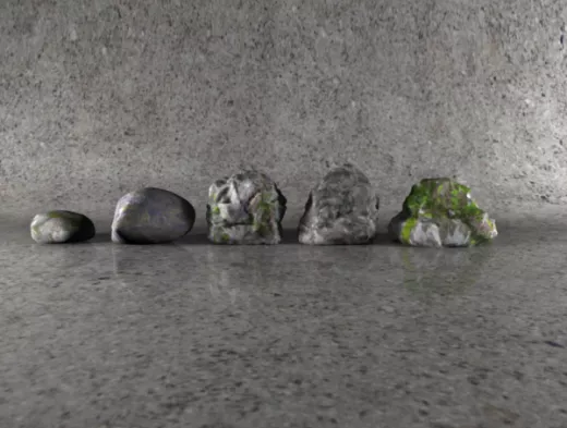 Realistic Rock Pebble 3d model