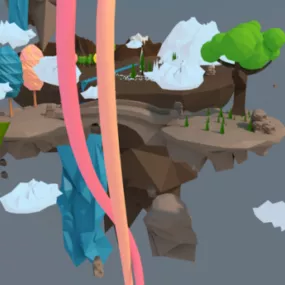 Low Poly Landscape Scene 3d model