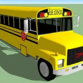 Yellow School Bus 3d model