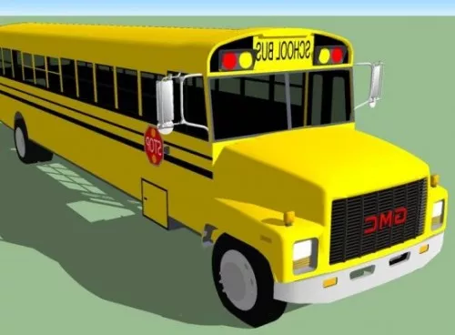 Red Bus 3d model
