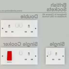 British Electric Socket Sets 3d model