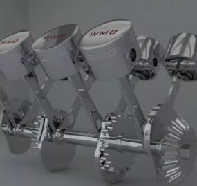 Bmw Car Engine 3d model