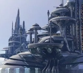 Organodron Scifi City Scene 3d model