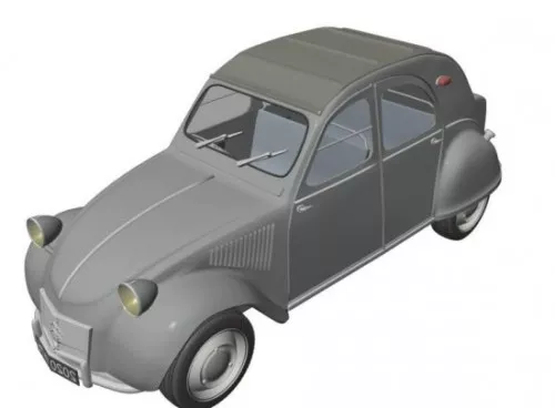 Citroen 2cv Car 3d model Citroen 2cv Car 3d model