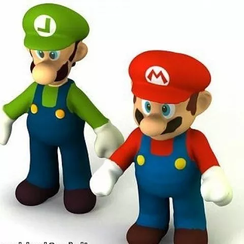Mario Luigi Character 3d model Mario Luigi Character 3d model