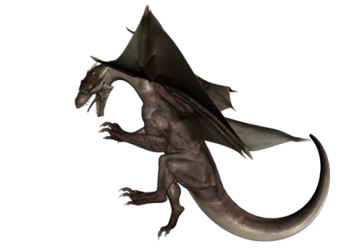 Red Dragon Animated With Rig 3d model