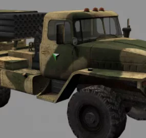 Bm-21 Grad Car 3d model