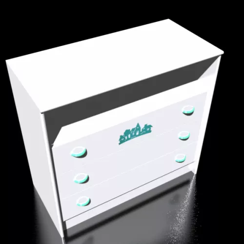 Child Commode Furniture 3d model Child Commode Furniture 3d model