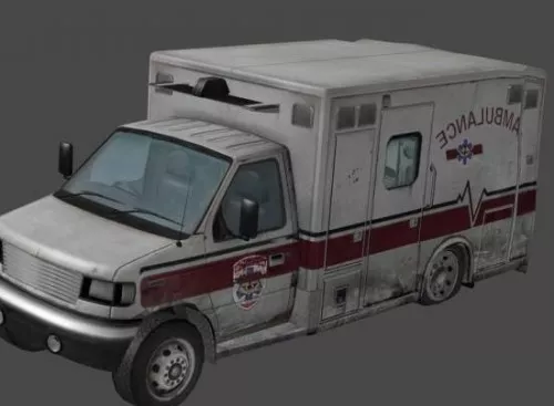 Ambulance Wrecked Car Free 3d Model - .obj - Open3dmodel