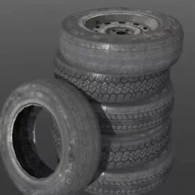 Car Tire Stack 3d model