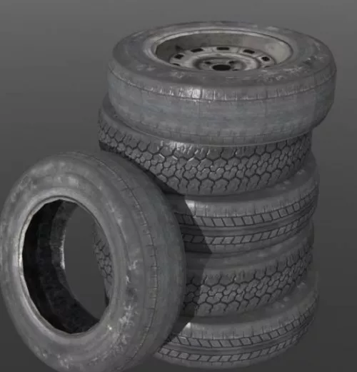Car Tire Stack 3d model Car Tire Stack 3d model