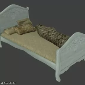 Classic Single Bed 3d model