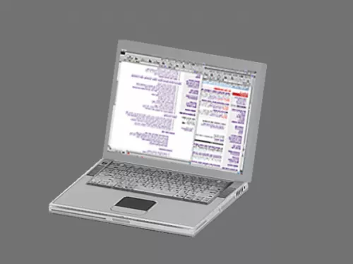 Old Style Laptop Computer 3d model